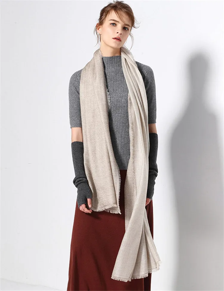 100%goat cashmere women fashion solid scarfs shawl pashmina 80x200cm small tassel |