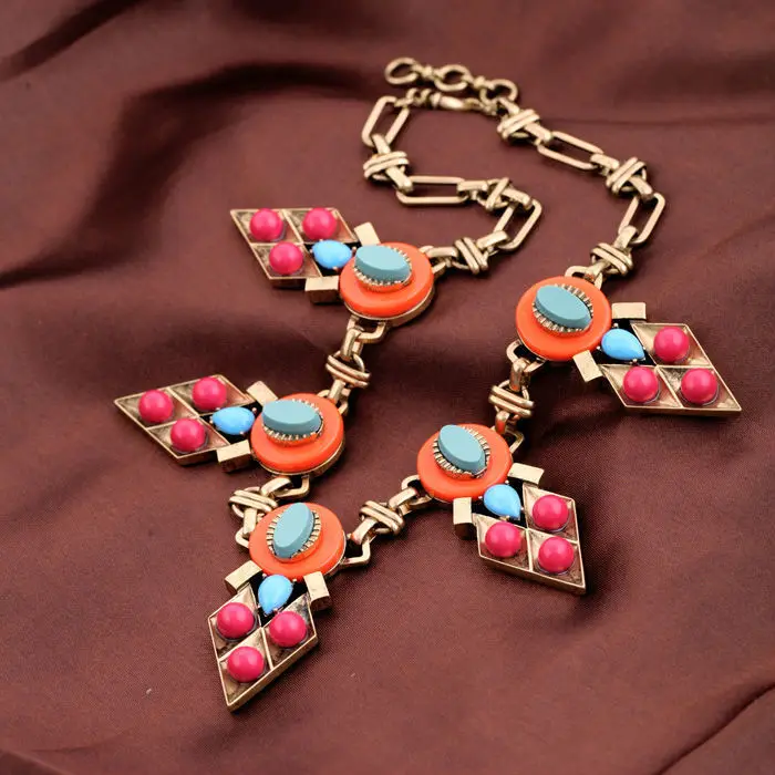 Оптовая цена винтажное ожерелье из искусственного перламутра и шимми золотого