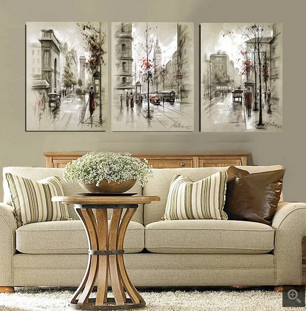 

Алмазная 5d картина «сделай сам», вышивка крестиком 5D, в стиле ретро, с изображением городского пейзажа, мозаика из смолы, Триптих