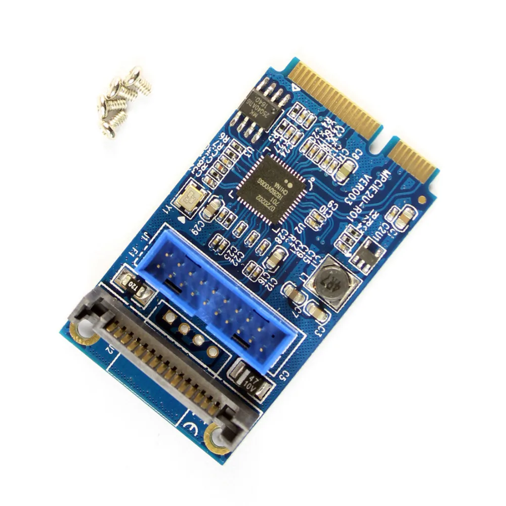 Mini PCI E к 19 контактный USB 3 0 5 Гбит/с двойной SATA USB3.0 мини адаптер расширения карты|sata