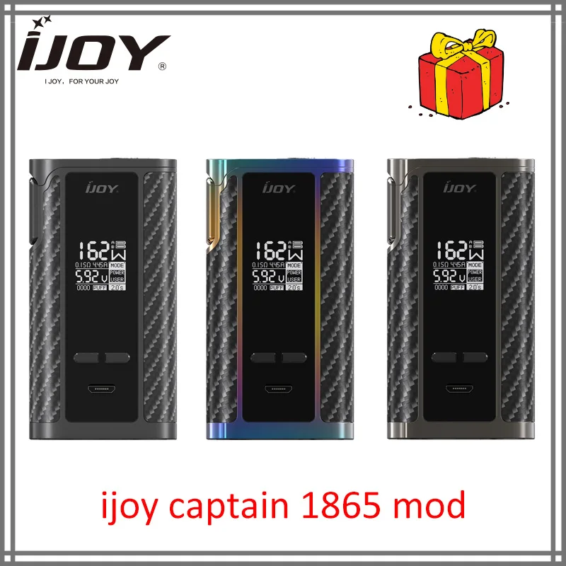 Оригинальный IJOY капитан 1865 коробка мод 162 Вт выход 0 96 дюймов OLED и огромный дисплей