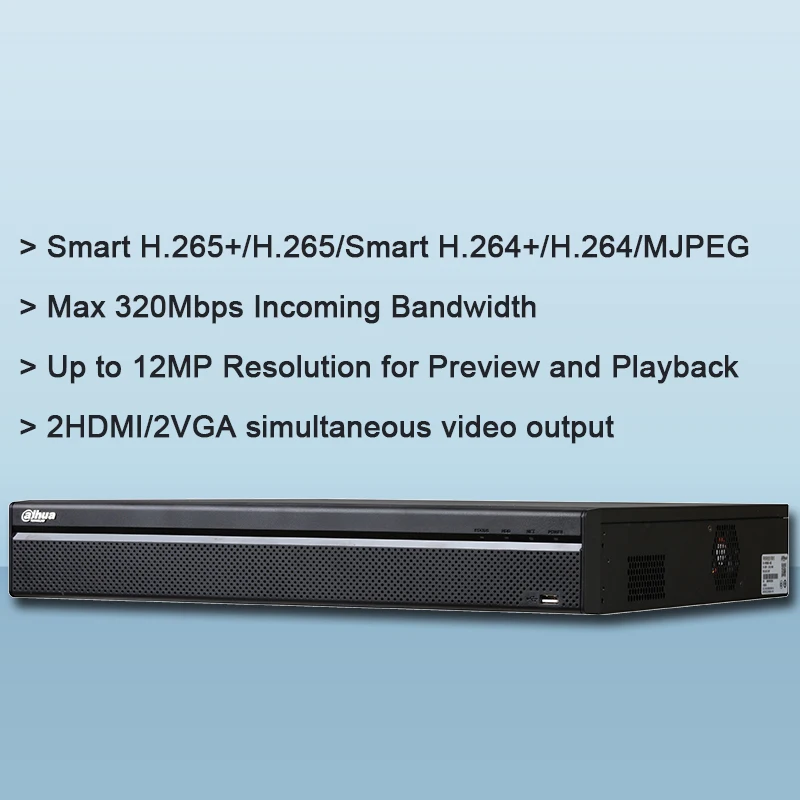 Оригинальный Dahua 16CH 32CH 64CH NVR5416 4KS2 NVR5432 H.265 Pro сетевой видеорегистратор для