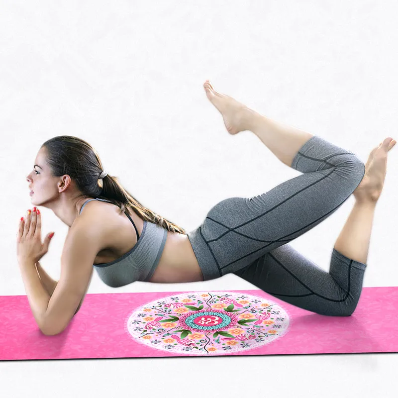 

New Light Yoga Mat Printed Natural Rubber Non Slip Folding Portable Gym Tapete Fitness Exercise Mat Yoga Mat Towel Yoga Tapete