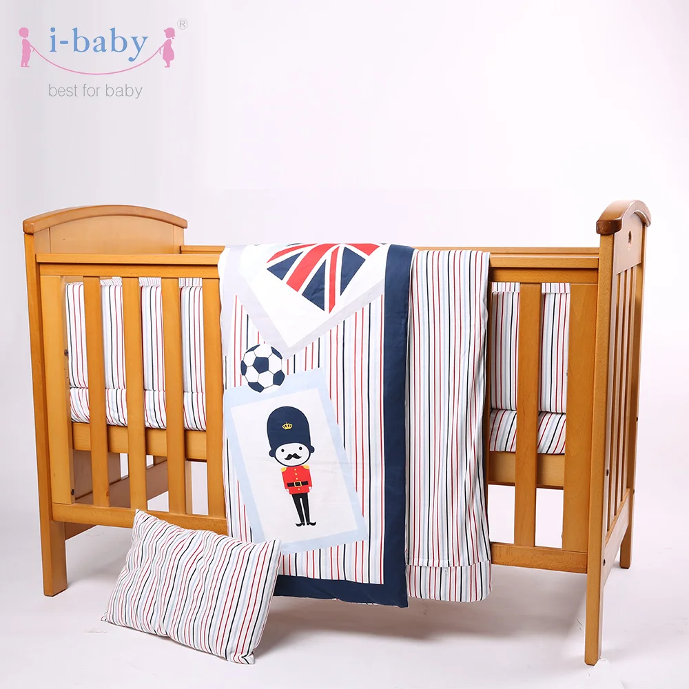 Комплект постельного белья i baby из 9 предметов для детской кроватки хлопковая