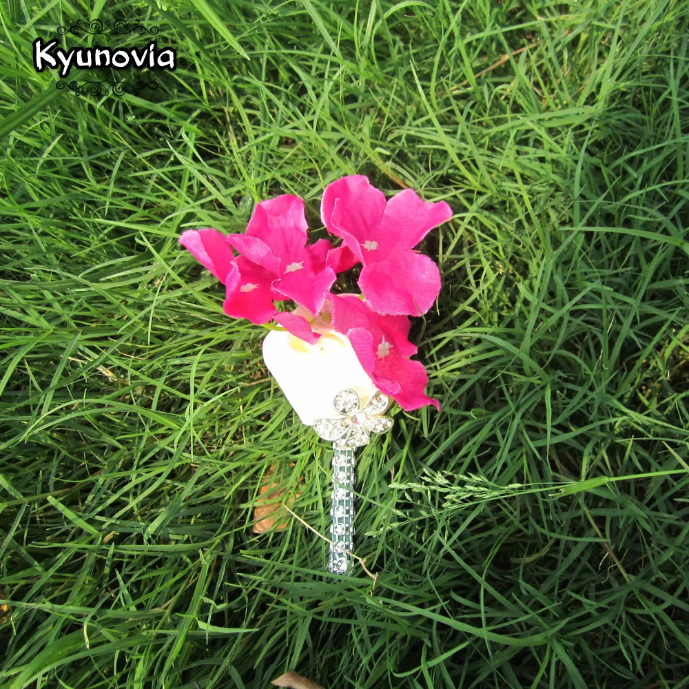 Kyunovia цветы гортензии бутоньерка на свадьбу выпускной торжественное цветок брошь