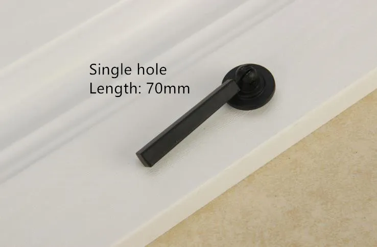single hole S Цинковый сплав, черная отделка, ручка для шкафа, выдвижная ручка, дверная ручка, художественная мебель в китайском стиле, фурнитура - Цвет: single hole S