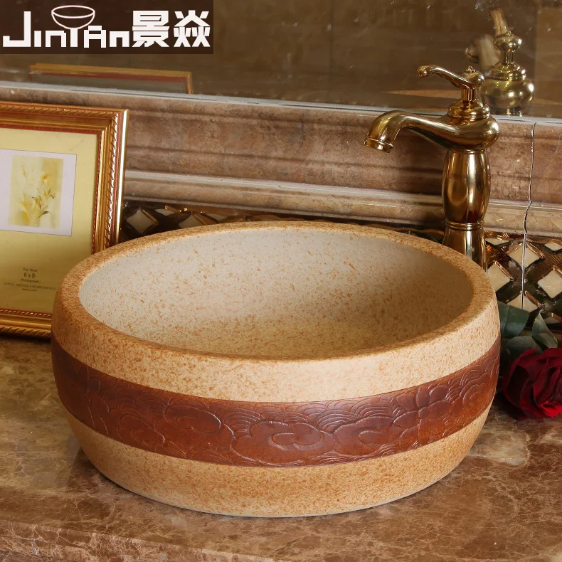 [King] Yan Hot Jingdezhen Ceramic Art Basin drum counter basin wash washbasin 1126 |