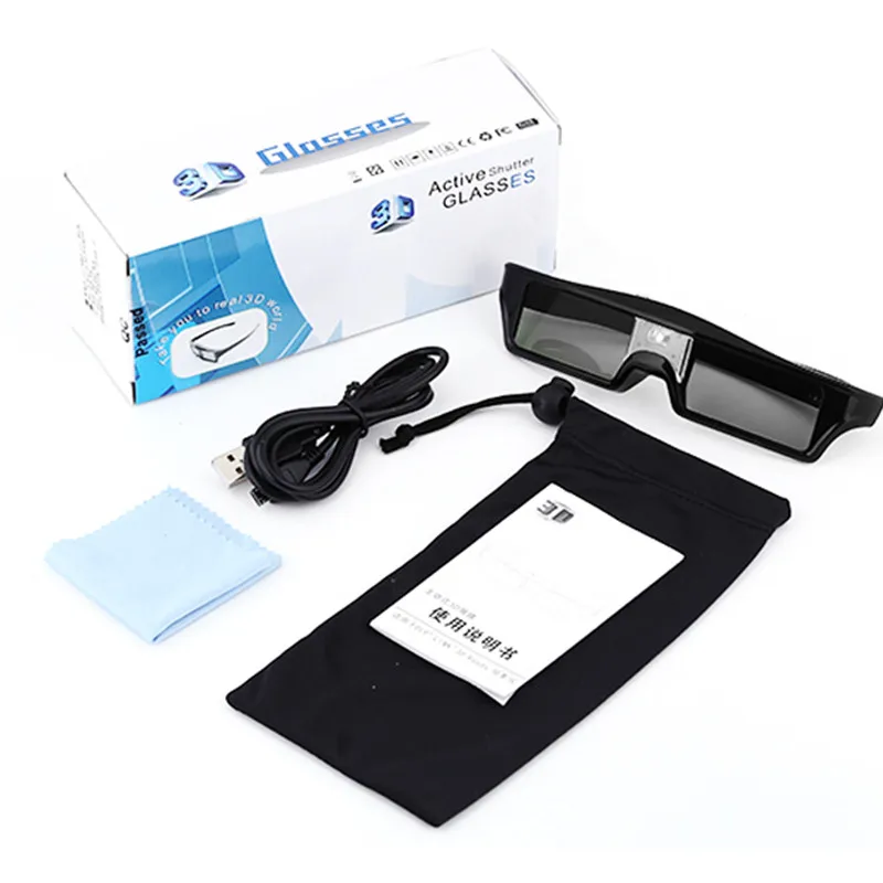 Профессиональный Универсальный Классический 3D Очки DLP LINK Затвора Объектив VR Для