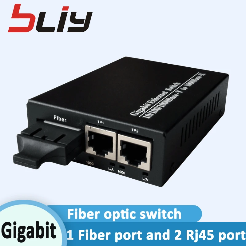 Ethernet медиа конвертер Bliy 1/2 дюймов гигабитный 20 км|Сетевые коммутаторы| |