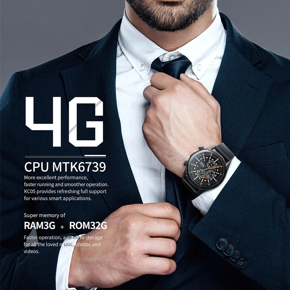 KingWear KC05 Pro 4G Smartwatch телефон Android 7 1 OS MTK6739 четырехъядерный 25 ГГц процессор 3 Гб RAM + 32