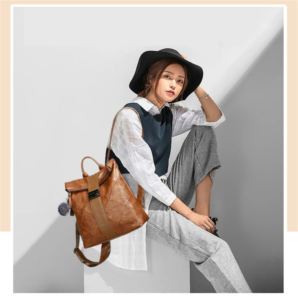 Хит, винтажный женский рюкзак, Mochila Feminina, кожаный рюкзак для девочек-подростков, женская школьная сумка с замком, рюкзак, Sac A Dos