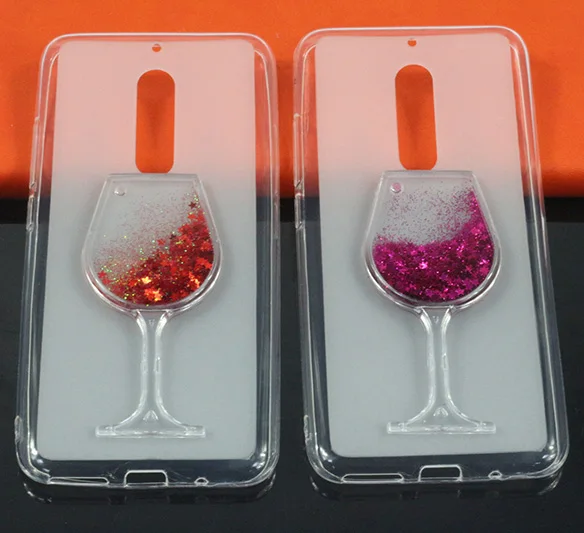 Soft Tpu Fundas For UMI UMIDIGI S2 Cases Glitter Star Liquid Quicksand Wine Glass Back Cover Pro / Lite Capa |