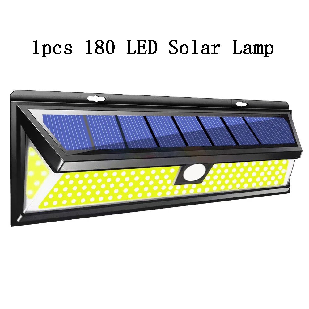 180 LED 48/76/180 Cob LED Solar Light Motion Sensor Solar Wall Lamp Outdoor Waterproof Energy Saving GardenYard Lights Dropshipping - Испускаемый цвет: 180 LED