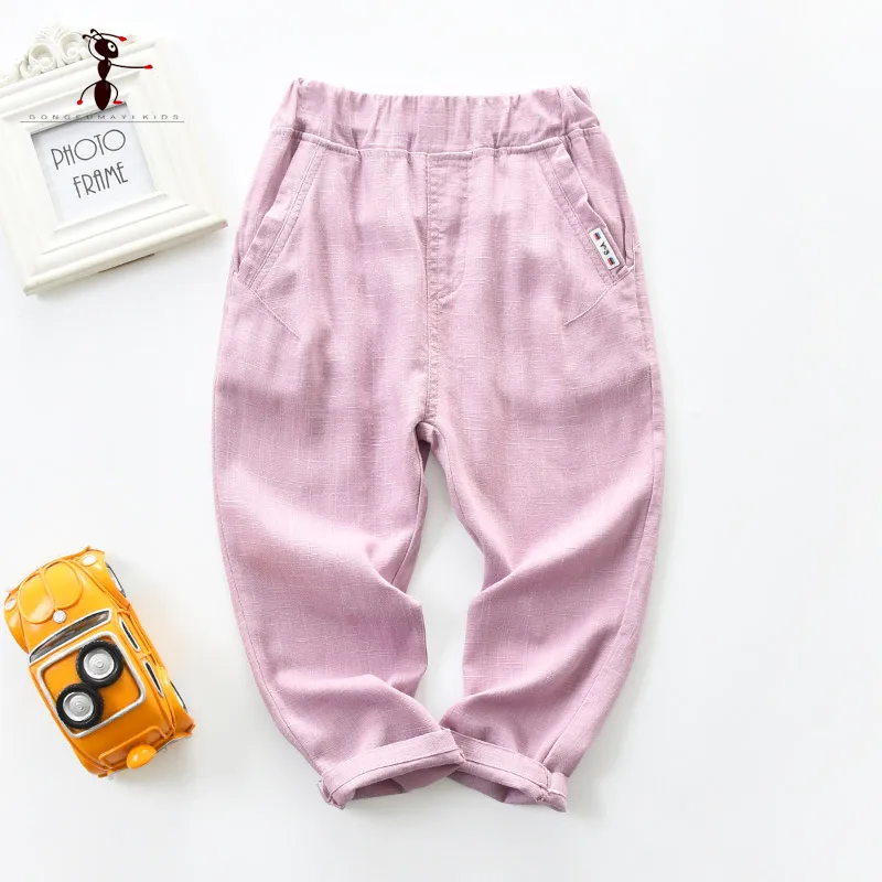 Kung Fu Ant 2019 7 kinds of Candy Colors Straight full-length pants new summer loose spring boy cotton casual 734 | Детская одежда и