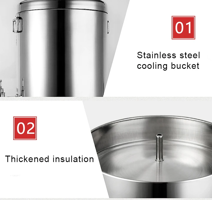 YUEWO 5-15L Многофункциональный спиртовой дистиллятор+ ферментер DIY Home 220 В Самогонный аппарат для приготовления вина из меди и нержавеющей стали B
