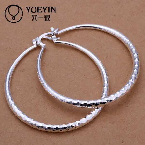 Hot Sale Silver Fashion Jewelry Beautiful Women Hoop Earrings High Quality Flat Your With | Украшения и аксессуары