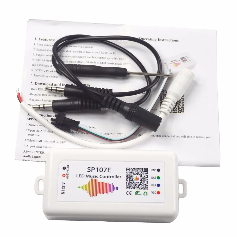 SP107E пикселей IC SPI для ответа на звонки и прослушивания музыки контроллер WIFI RGB WS2812