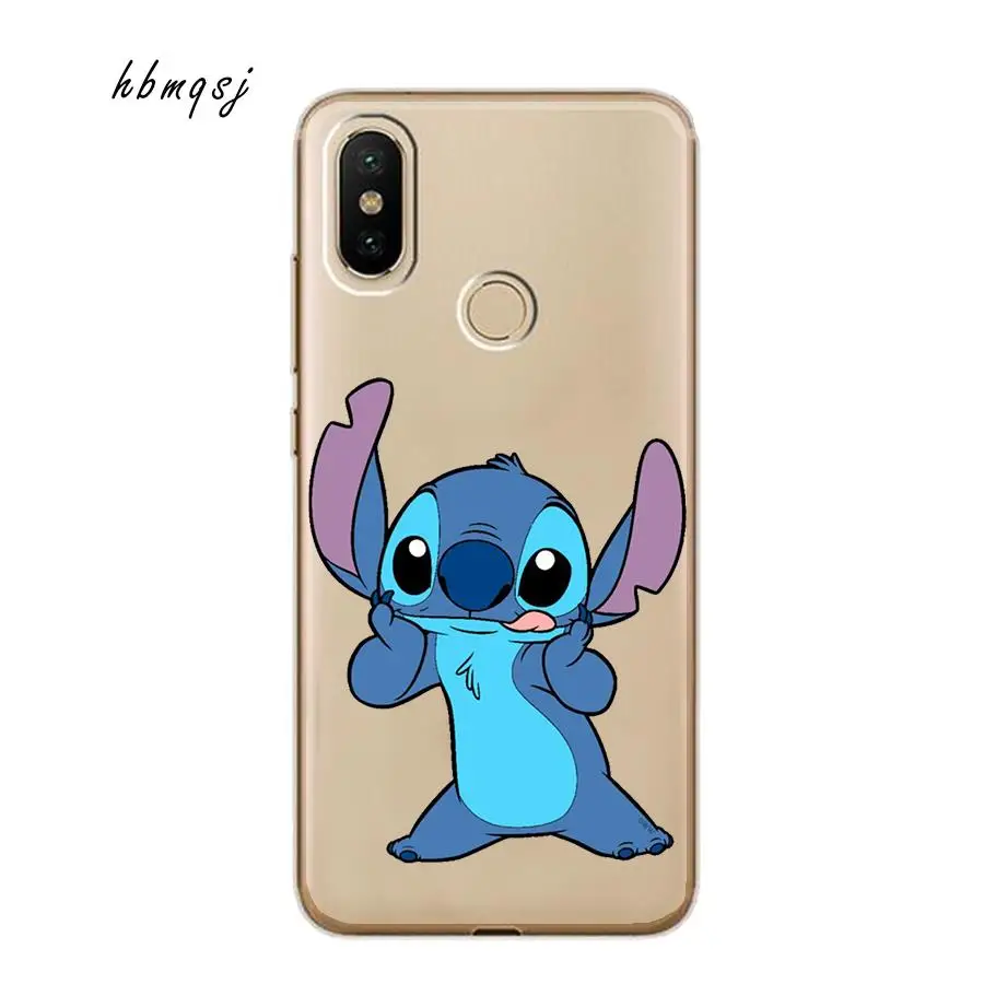 Cute for xiaomi redmi 4x 4a 5plus 6 6a 6pro a2 lite note 5 5pro case silicone soft cartoon funny stich cool phone back cover |