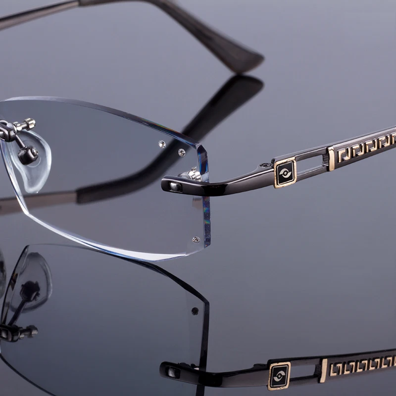 Стильный дизайн женские очки без оправы мужские Оправа очков из титанового