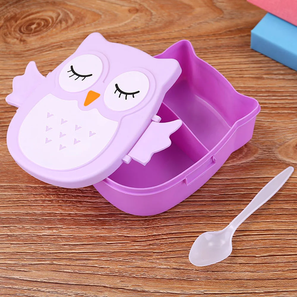 Мультфильм Ланчбокс с принтом Совы Bento микроволновая печь Ланч-бокс 2 слоя еда
