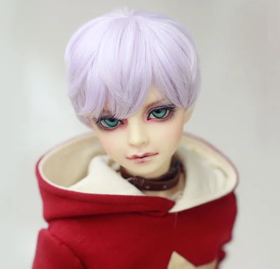 1/3 BJD куклы парики короткие волосы натуральные вьющиеся фиолетовые высокая