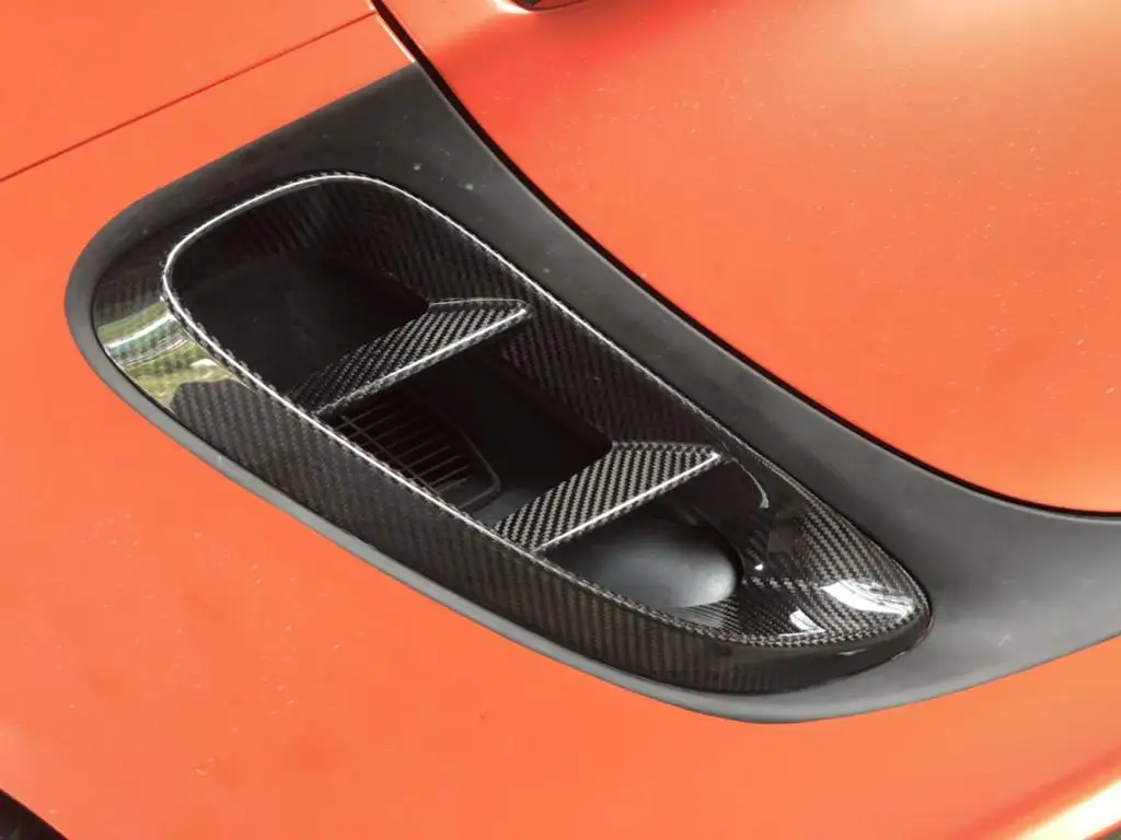 Для Porsche 718 углеродное волокно передняя отделка крыла вентиляционное отверстие для Porsche 718 Boxster Cayman Coupe трансформер- украшение