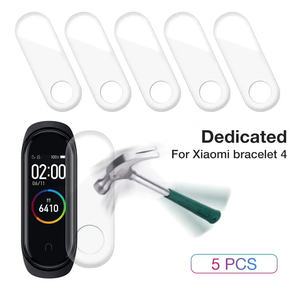 5 шт. Защитная пленка для экрана из пористого ТПУ Ультра прозрачная Xiaomi MiBand 4 смарт