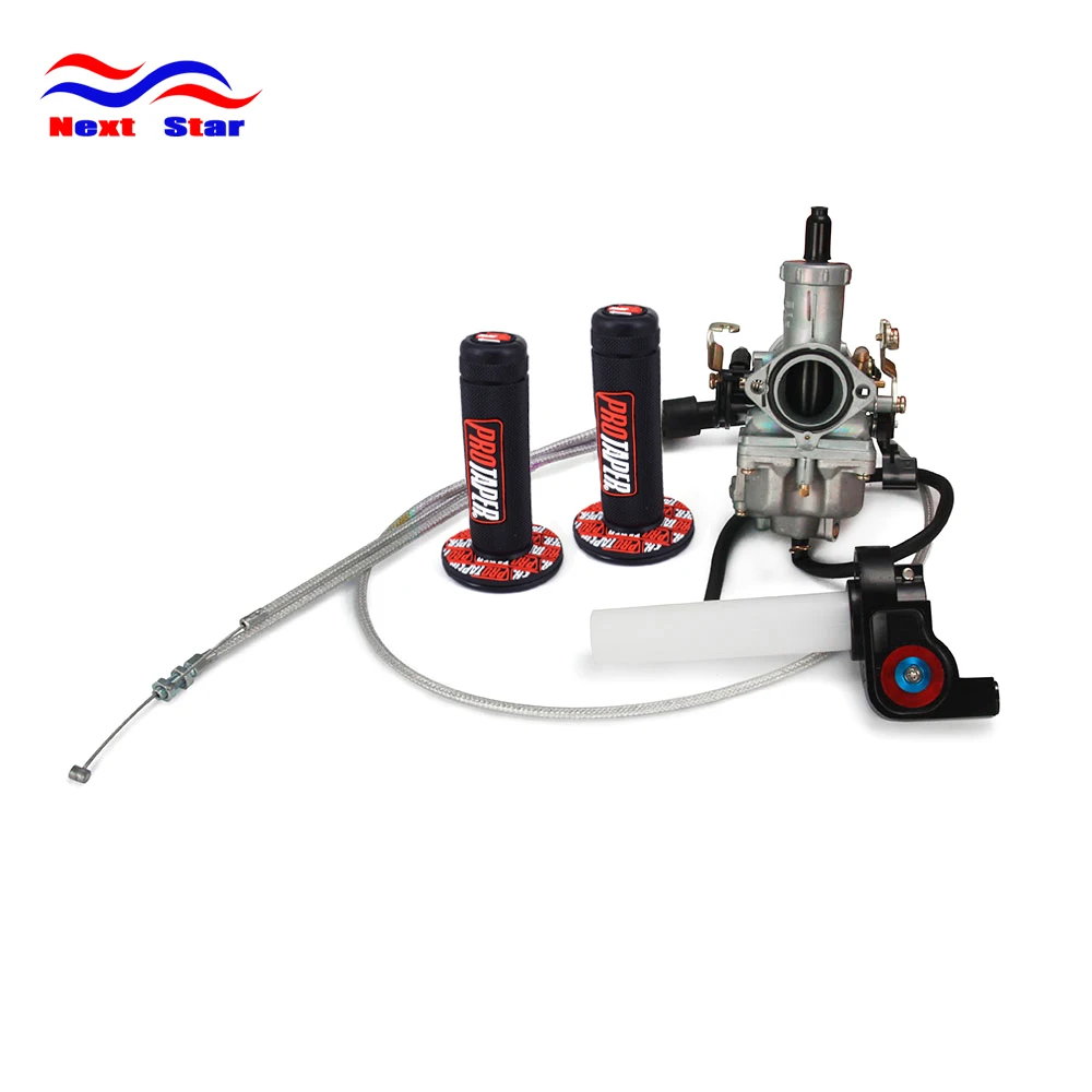 Мотоцикл PZ30 30 мм Ускорительный Насос карбюратор для CB CG 200CC 250CC двойной усиленный кабель Видимый Твистер ручки руля Pro taper