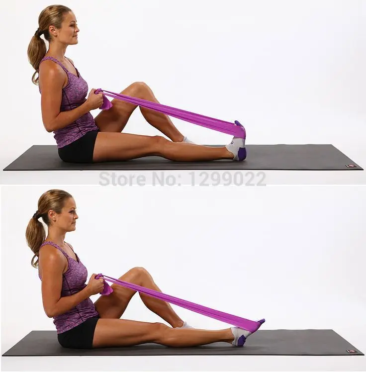 Yellow TPR Stretch resistance Band by Yoga Pilates Resistance Power Training for wholesale | Спорт и развлечения