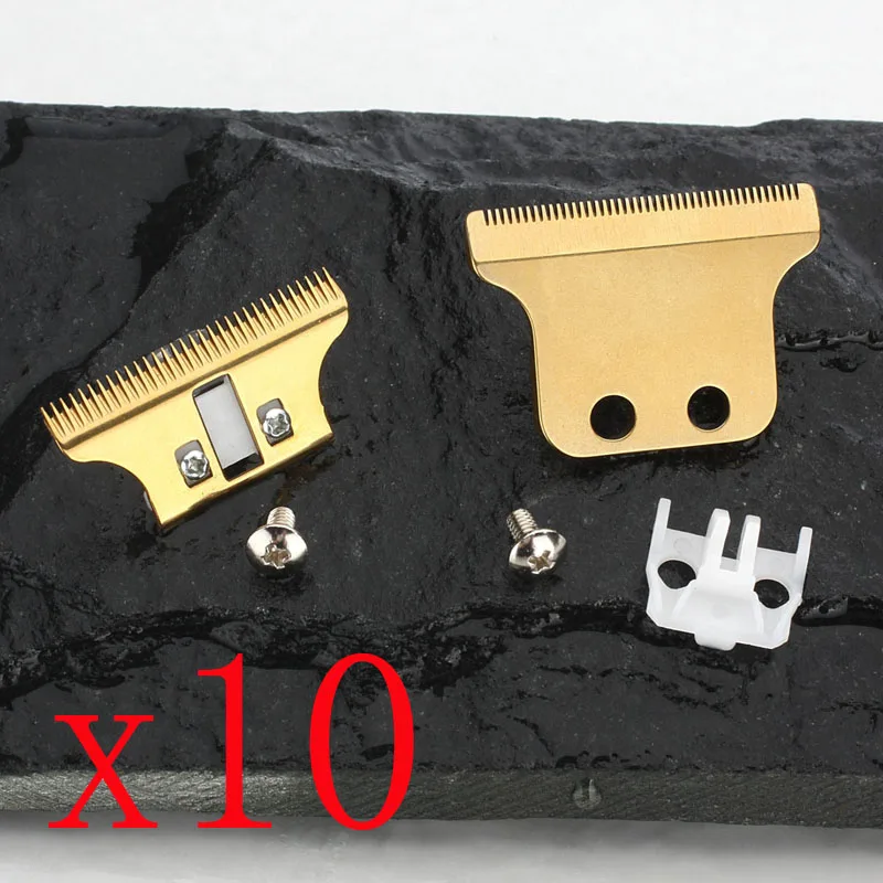 Golden 10 sets 8101 T-Wide Сменный Набор лезвий для стрижки волос, Парикмахерская режущая головка для электрического триммера для стрижки волос - Цвет: Golden 10 sets