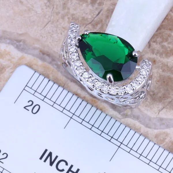 Комплект ювелирных изделий из кольца и серёг с фианитом|silver jewelry set|jewelry setsearring pendant