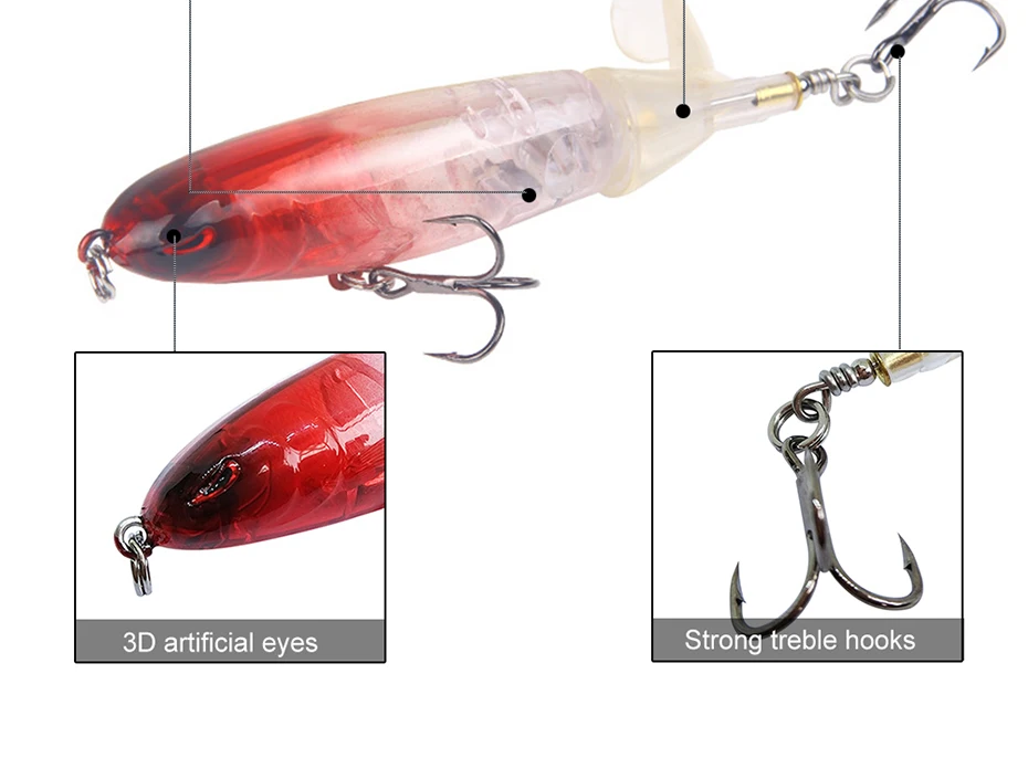 3 шт. Поверхностная приманка для рыбы Whopper Plopper 100 мм/13 г с гибким хвостом жесткие приманки Приманка воблер свимбейт для ловли басов