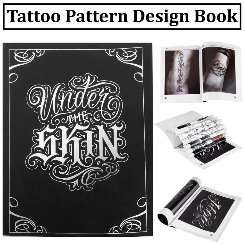 

96 Pages Tattoo Stencils Design Book Chicano Calligraphy Font Lettering Body Art Tattoo Book Writing Design Pattern Template New