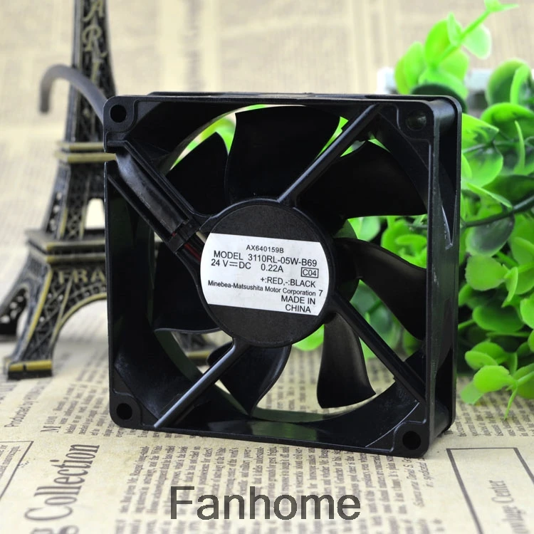 Для NMB 8025 8 см 24V0.22A инвертор с двумя шариками/вентилятор сервера 3110RL 05W B69|Кулеры и