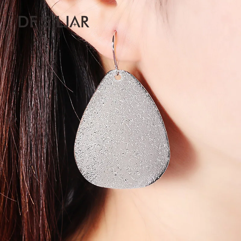 Silver Korean Vintage Boho Triangle Statement Earrings For Women Dangle Bohemian Big Hoop Earring Jewelry | Украшения и