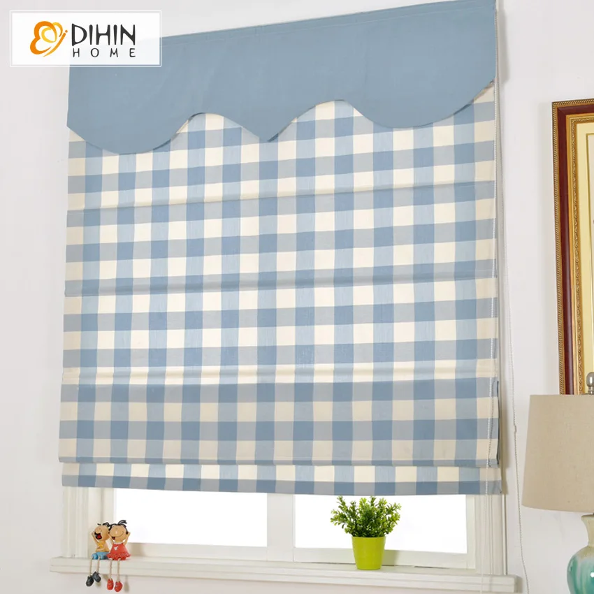 Шторы в полоску небесно голубого цвета шторы из хлопка и льна занавески с