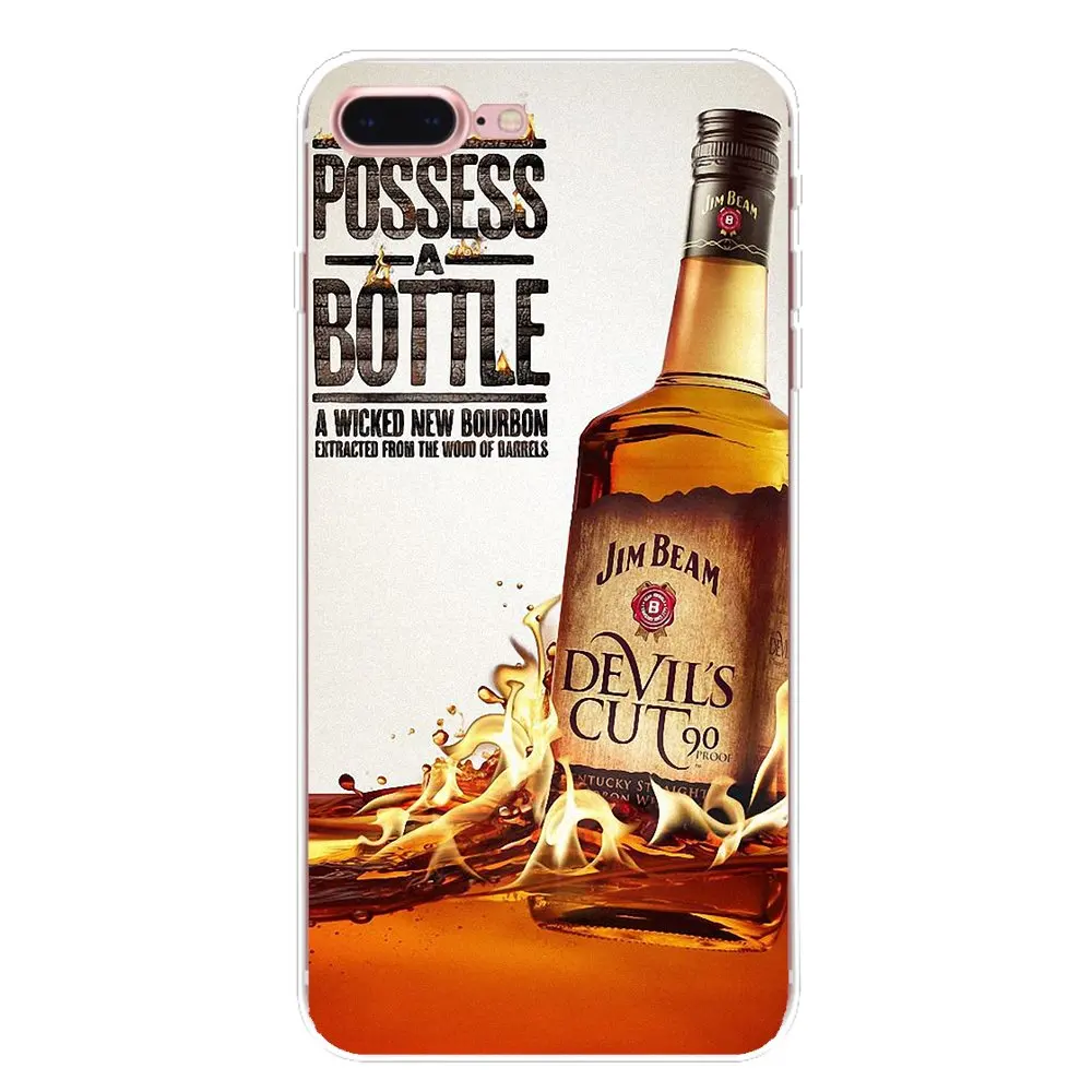 Крышка питьевой Jim Beam винный art плакат для iPhone XS Max XR X 4 4S 5 5S 5C SE 6 S 7 8 плюс samsung Galaxy J1 J3