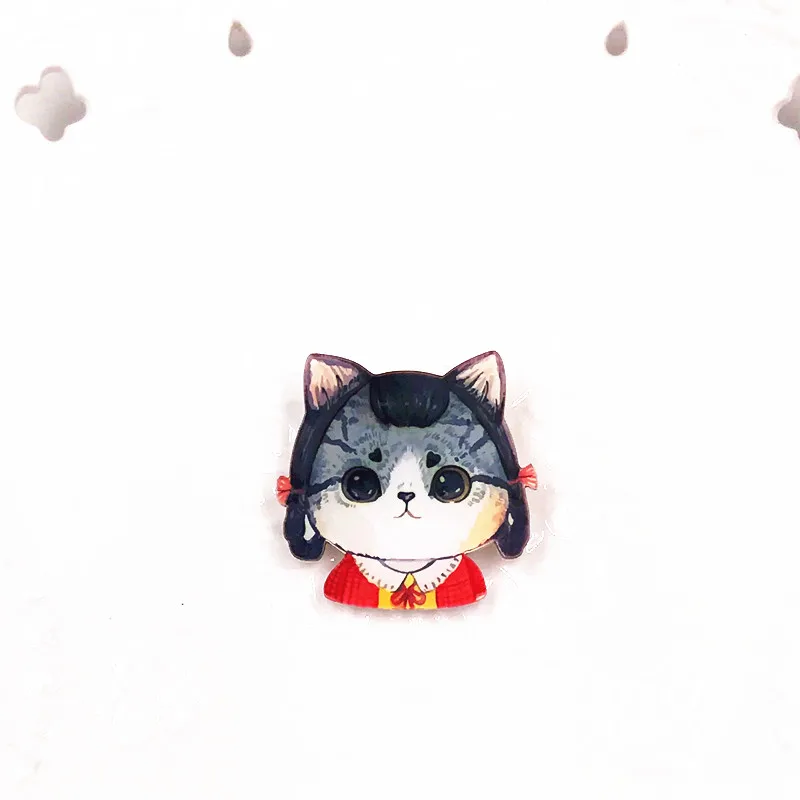 1 шт. Kawaii Harajuku Кот значки с животными акриловые женская одежда брошь для рюкзака