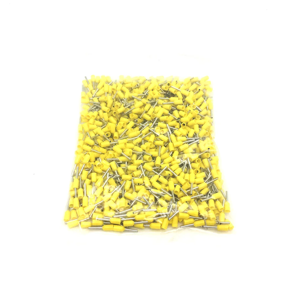 1000 шт./лот E7508 E7510 A.W.G 20 Изолированные Наконечники клеммных колодок конец шнура 0 75