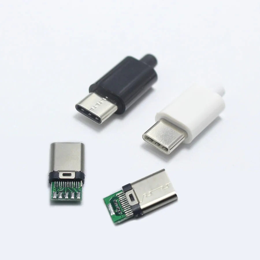 EClyxun 2 комплекта позолоченный OTG USB 3. 0 5P Type C штекер сварочного типа Φ 4 в 1 DIY ремонт