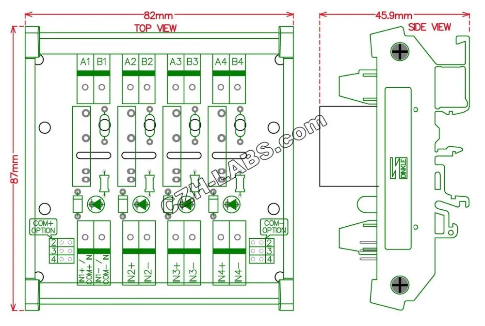 Электроника салон DIN рейка крепление DC5V 4 Каналы DC AC 2Amp G3MB 202P твердотельные реле SSR
