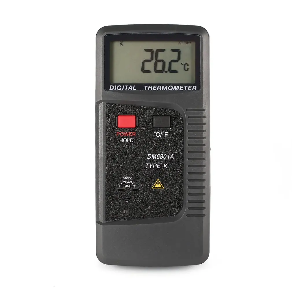 DM6801A K/J термопары Температура метр цифровой термометр тип контакта