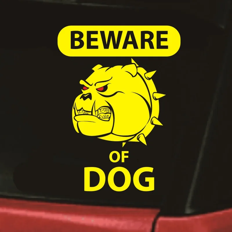 Остерегайтесь бульдог виниловые наклейки в виде Фотообоев c переводными