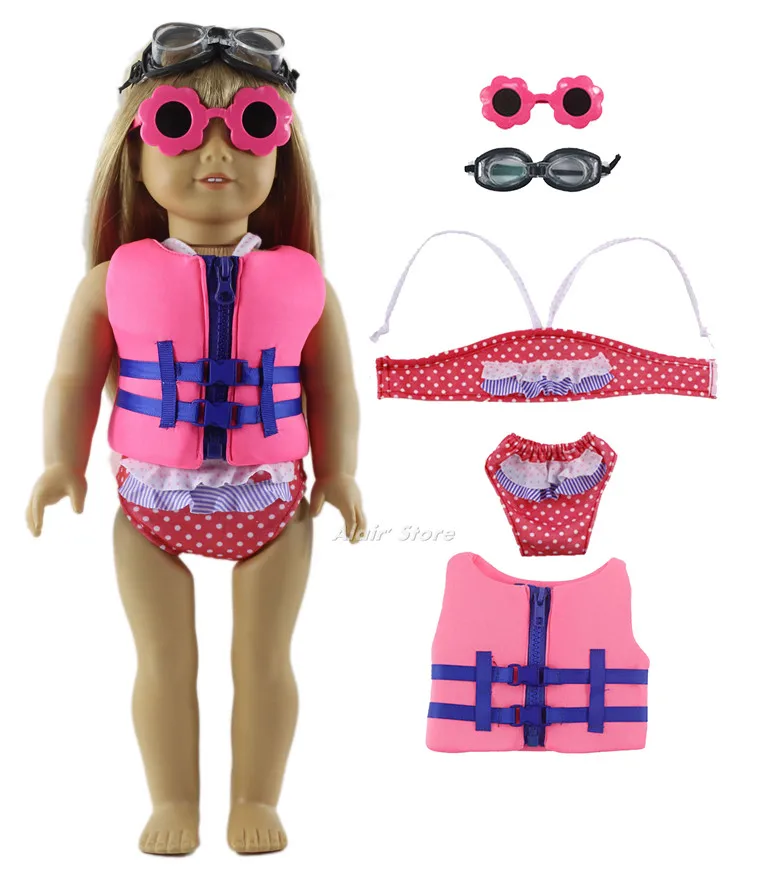 1 комплект летней купальной одежды 18-дюймовая кукольная одежда для 18-дюймовой