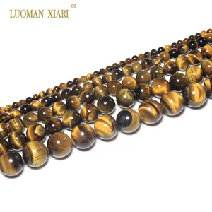 Круглые бусины AAA +, 100% натуральный тонкий камень тигровый глаз, для самостоятельного изготовления ювелирных изделий браслет, ожерелье 4681012 мм, прядь 15 дюймов