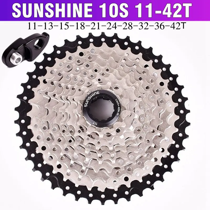 10S 42T BK expansion Солнечный велосипед Freewheel кассета 11-46T 42T 40T 10 скоростей 10s 50t широкое соотношение MTB горный велосипед Freewheel для частей m590 m6000 - Цвет: 10S 42T BK expansion
