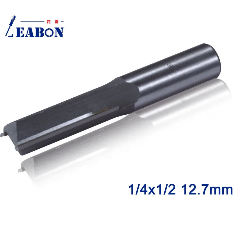 LEABON 1/4 &quotx 1/2&quot 12 7 мм Диаметр двойной флейты прямой бит древесины фрезы Фрезы |