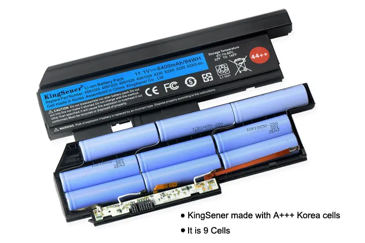 KingSener ноутбука Батарея для lenovo Thinkpad X230 X230I X230S 45N1029 45N1028 45N1025 45N1024 45N1172 8.4Ah/94WH 9 ячеек 44