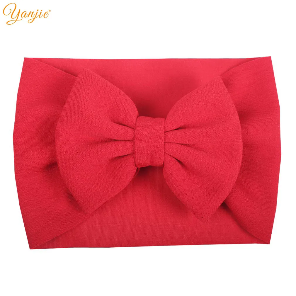 Headband A-1 Новинка года; ребристая ткань; бант; тюрбан; сезон весна; 5 дюймов; большой бант для волос; повязка на голову для девочек; головной убор для детей; аксессуары для волос; Лидер продаж - Цвет: Headband A-1