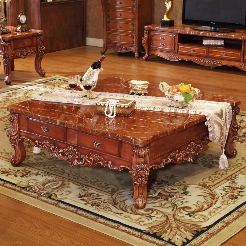 Мебель для гостиной в европейском стиле большой квадратный журнальный столик из